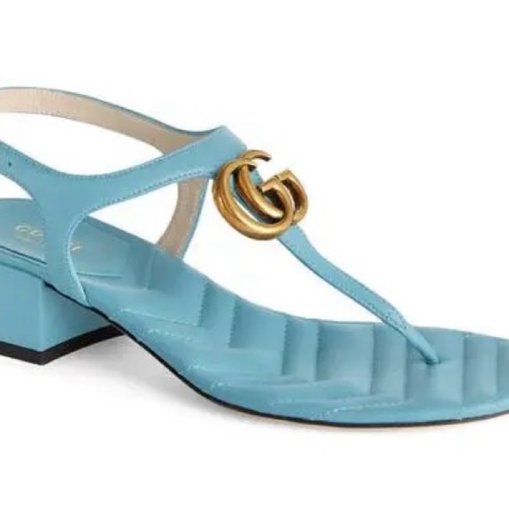 Gucci GG Logo T-Strap Sandal